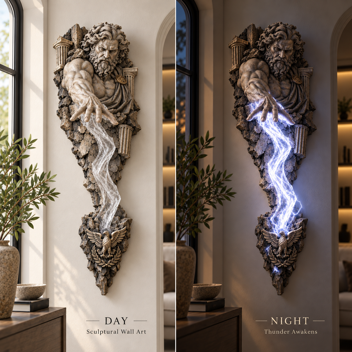 ⏰Limited Stock 50% OFF -  ⚡🌊 Mythological Sculpture Wall Lamp Collection 🏛️✨
