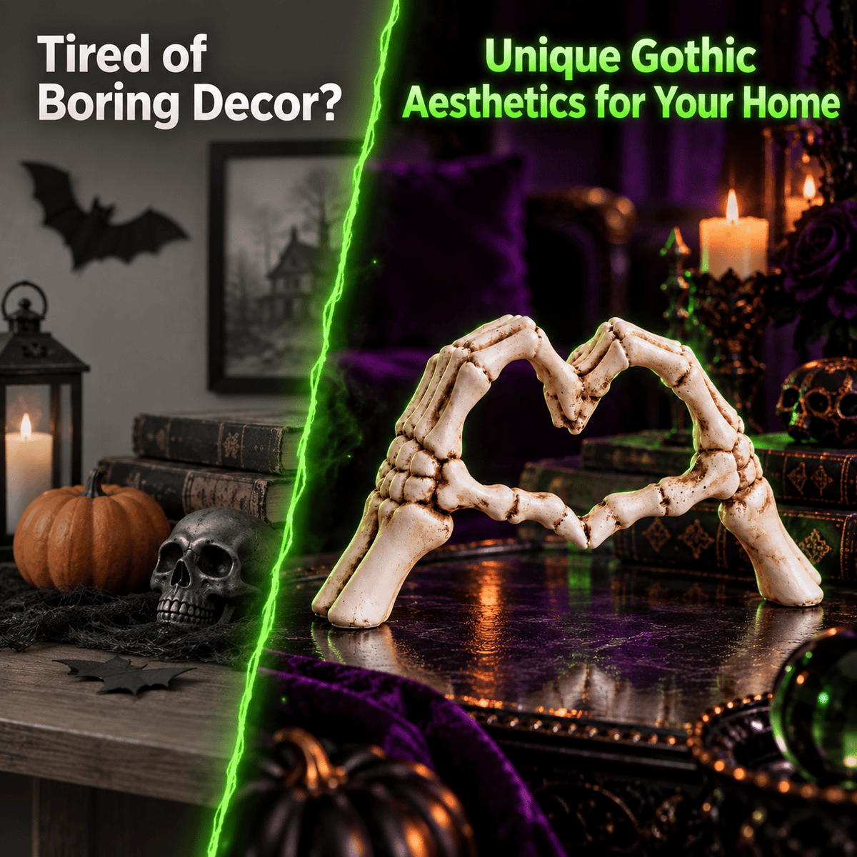 🎁Last Day Promotion 49% OFF🔥Gothic Skeleton Heart-Hand Statue