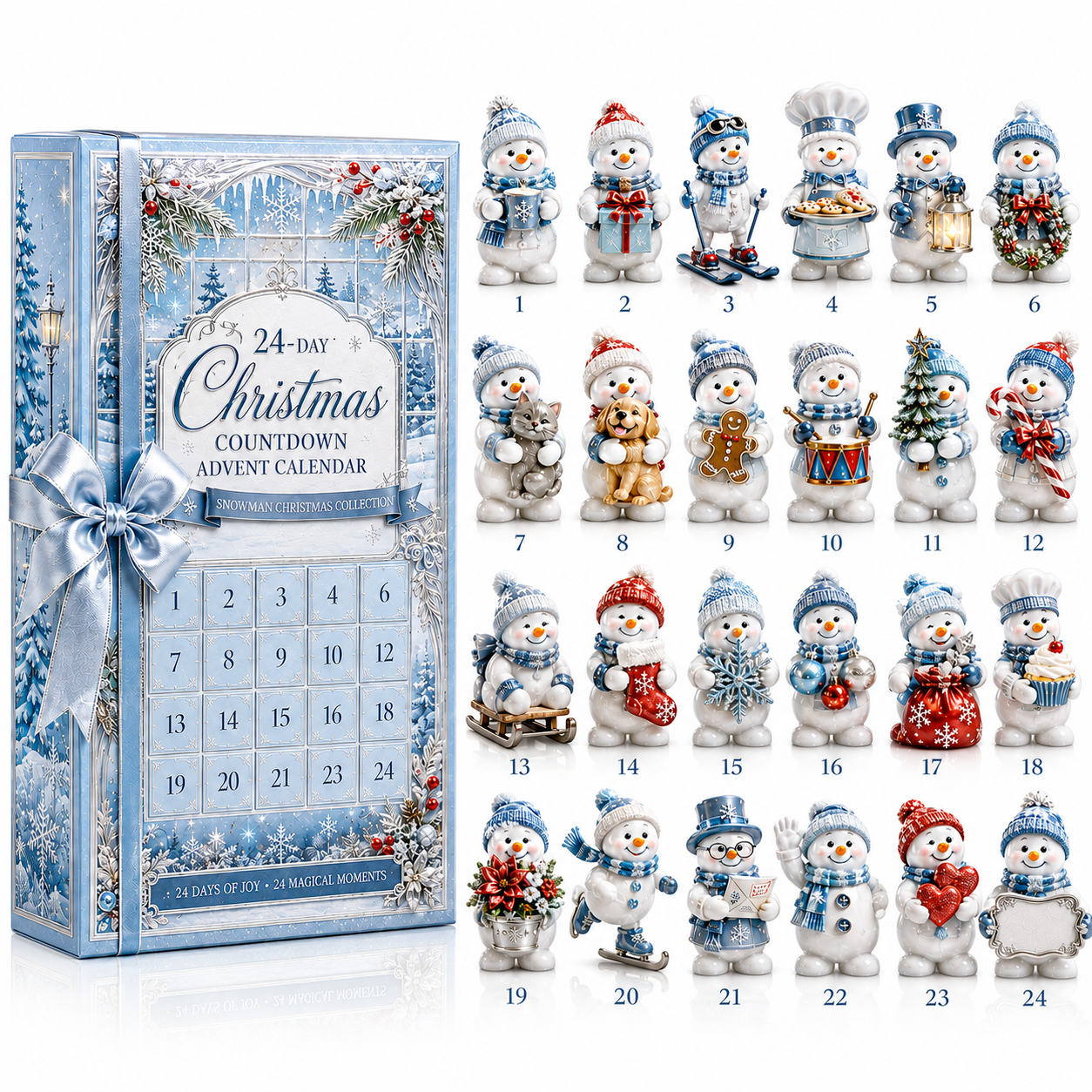 Snowman Advent Calendar after Day 24