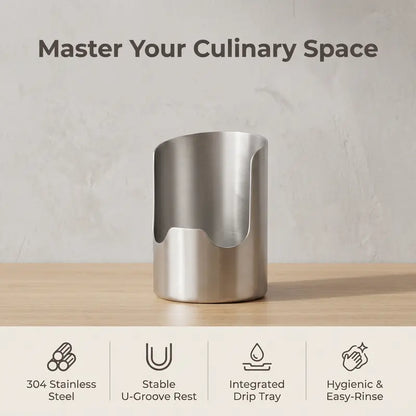 🍳 Stainless Steel Utensil & Lid Organizer