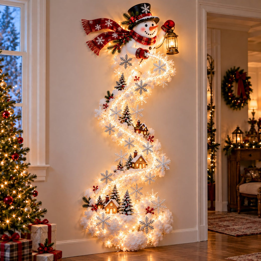 Snowman Christmas Magic Trail Wall Light