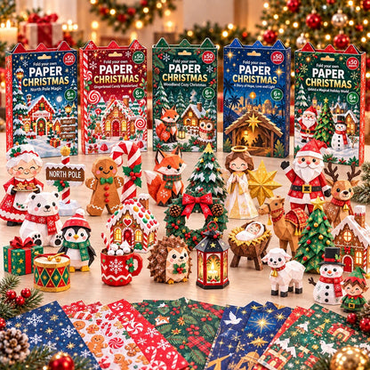 🧘 Relaxing & Beginner-Friendly- 3D DIY Paper Christmas (💕 Step-by-Step Guide Included)