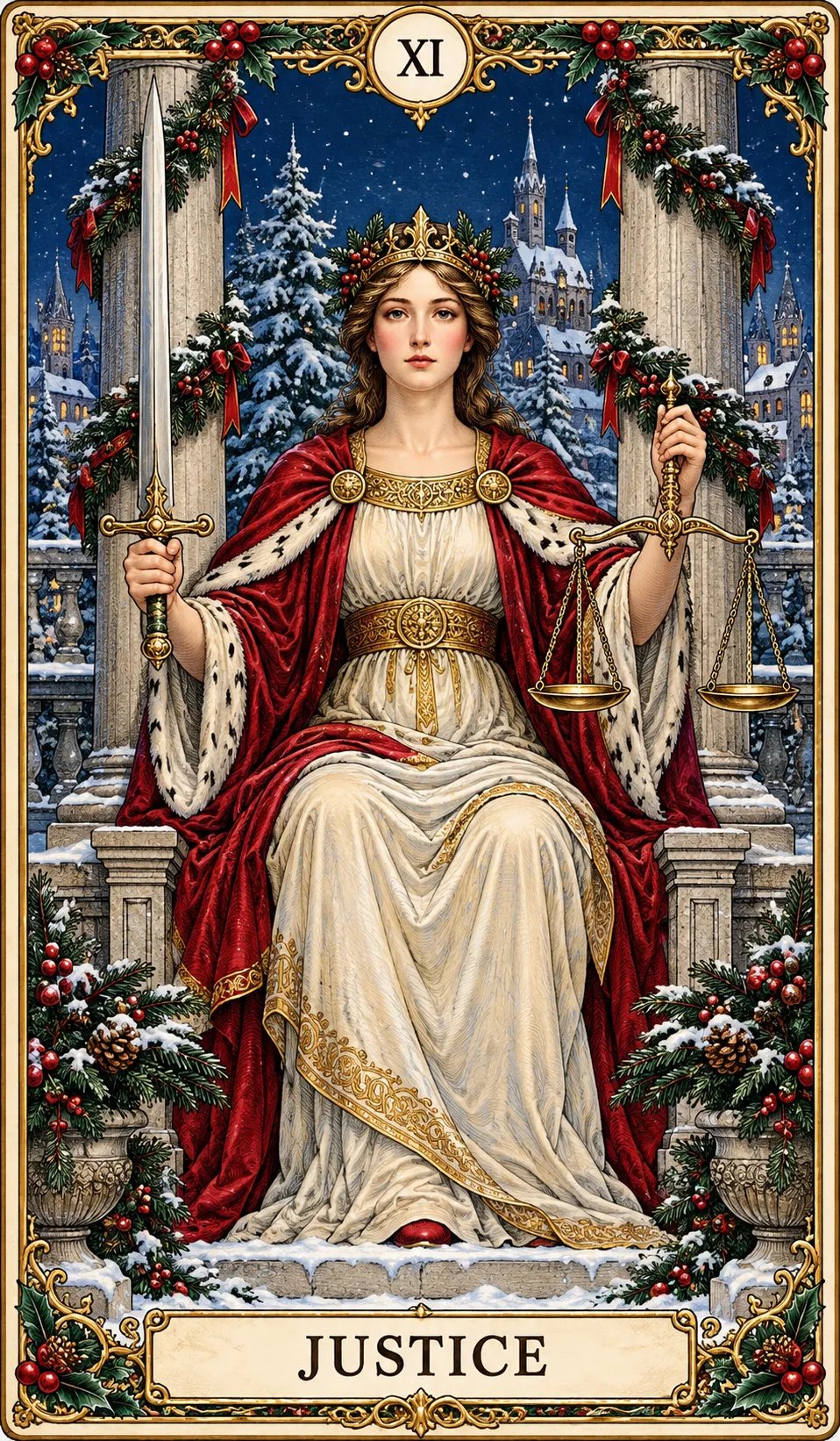 🔥Last Day 50% OFF -🎄 Christmas Magic Tarot Deck | 78 Festive Cards & 12-Day Holiday Ritual