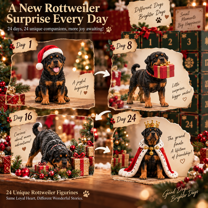 🎄 Rottweiler Christmas Countdown™ 24 Days of Loyal Little Rotties