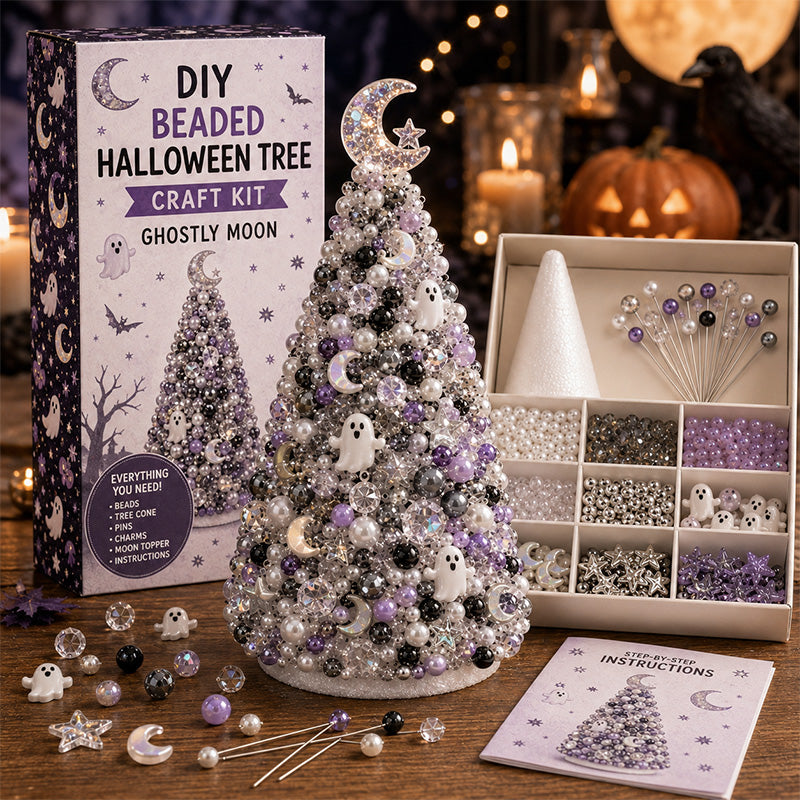 Ghostly Moon beaded Halloween tree kit