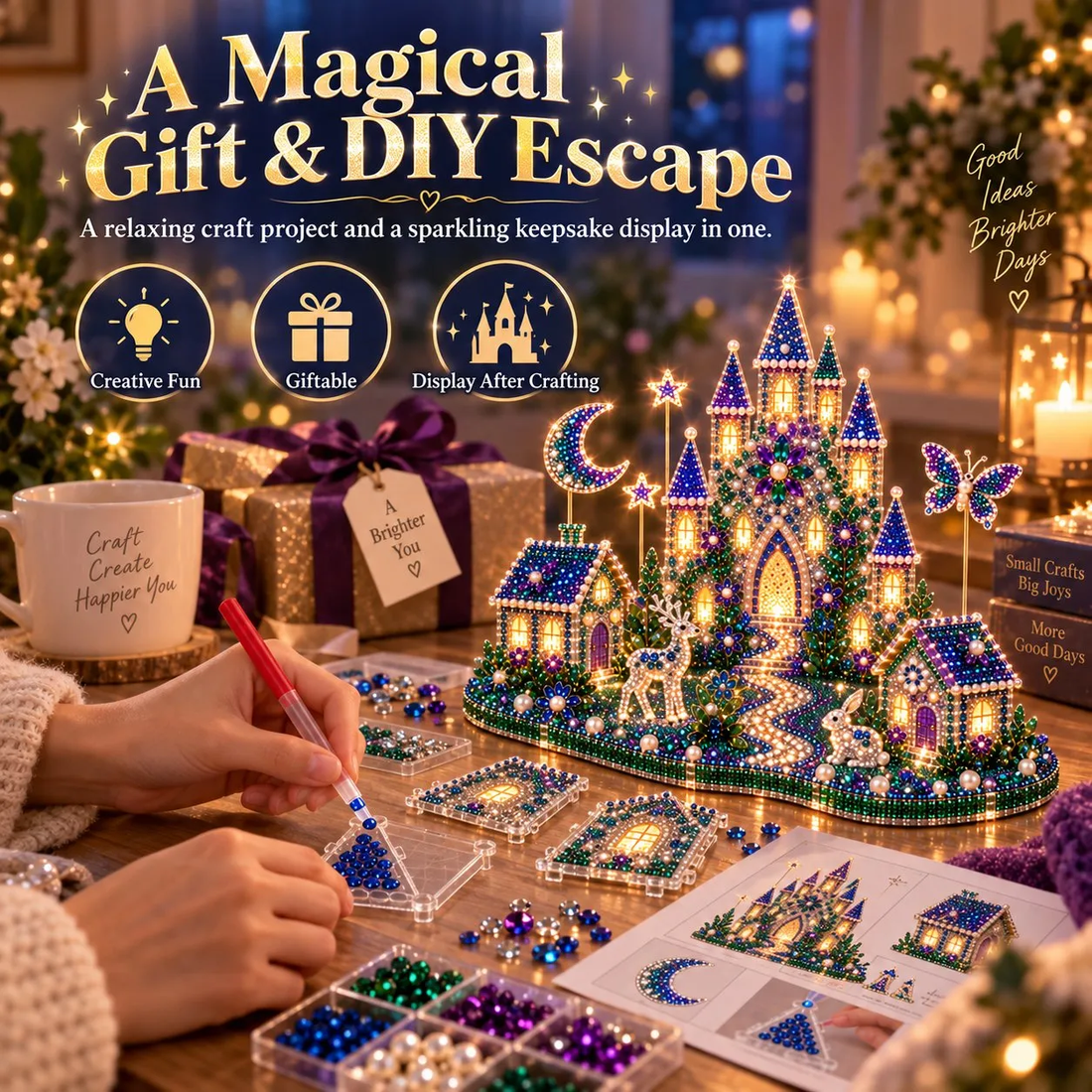 3D Christmas village finished craft