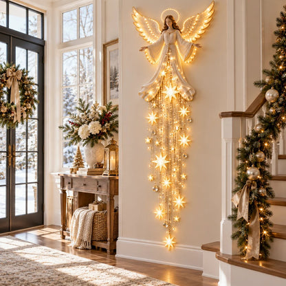 🔥Buy 2 Get 20% OFF🔥Angel Blessing Starfall Wall Light™ – Heavenly Christmas Wall Decor