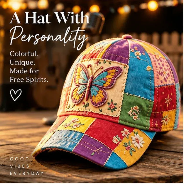 🦋🎶Coat of Many Colors — Country Queen Butterfly Cap
