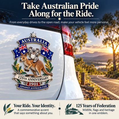 🦘Australia 125th Anniversary Commemorative Metal Car Emblem