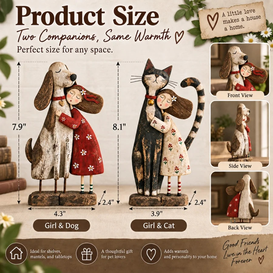 Girl and best friend figurine size guide