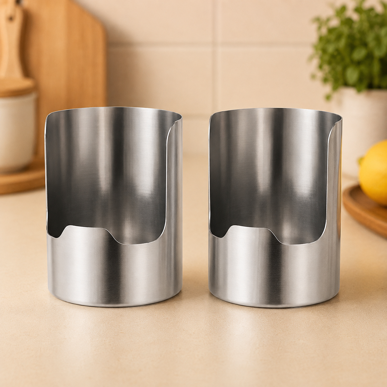 🍳 Stainless Steel Utensil & Lid Organizer