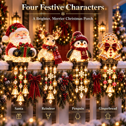 🎄 Weihnachtslichter fürs Verandageländer – 4 festliche Figuren-Designs