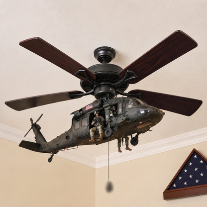 🔥 LAST DAY 50% OFF-🚁 Helicopter Ceiling Fan Decoration – Flying Aviation Display