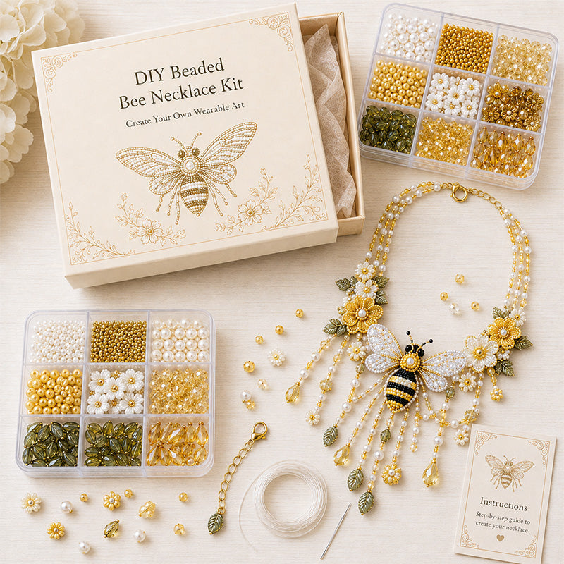 DIY Beaded Statement Necklace Kit ✨🧵
