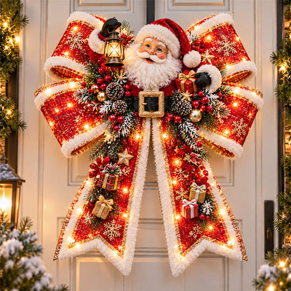🎄 Christmas Sale 50% OFF! 🎀 Magic Bow Door Hangers – Oversized Light-Up Holiday Bows in 6 Festive Styles