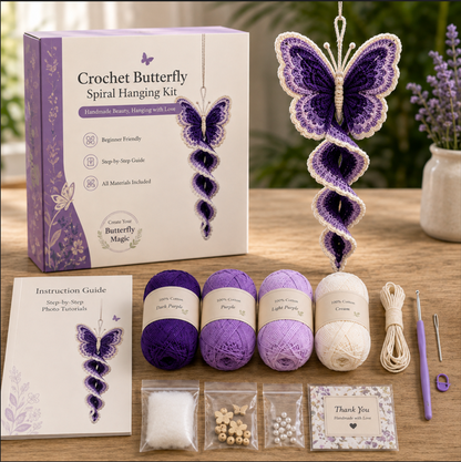 🧶 DIY Crochet Garden Friends Spiral Hanging Kit 🌿