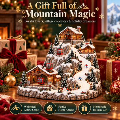 🏔️ Alpine Christmas Ski Village™ – Festive Mountain Holiday Display