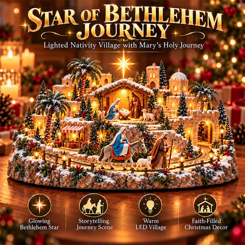 ✝️🌙 Road to Bethlehem™ | Lighted Holy Journey Christmas Village