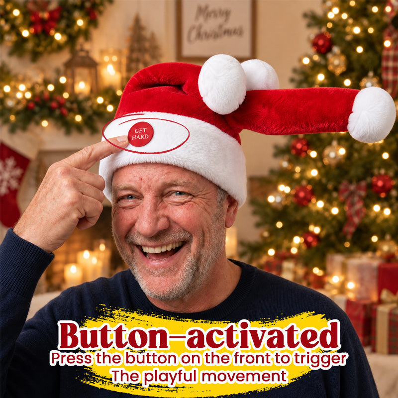 Animated Santa hat reaction
