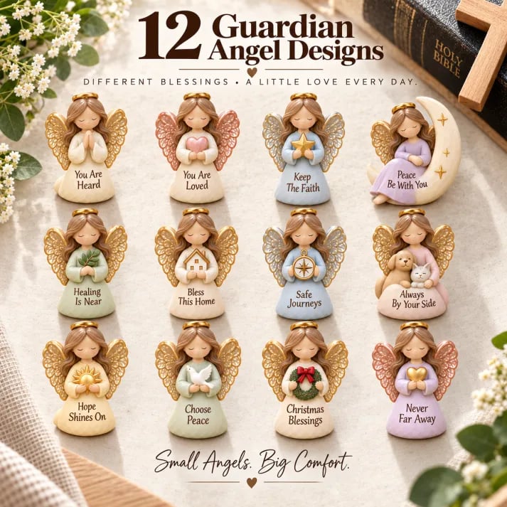 Complete set of 12 Pocket Guardian Angels