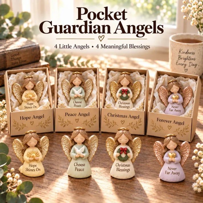 Pocket Guardian Angels displayed as meaningful keepsakes