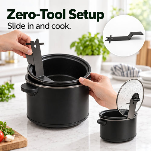 🔥LAST DAY 50% OFF - 🍳Multifunctional Anti-Slip Cooker Lid Stand - Space-Saving Kitchen Counter Organizer