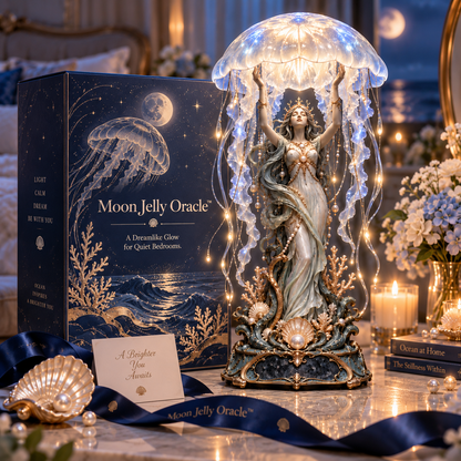 🌙 Moon Jelly Oracle — Luminous Ocean Priestess Lamp