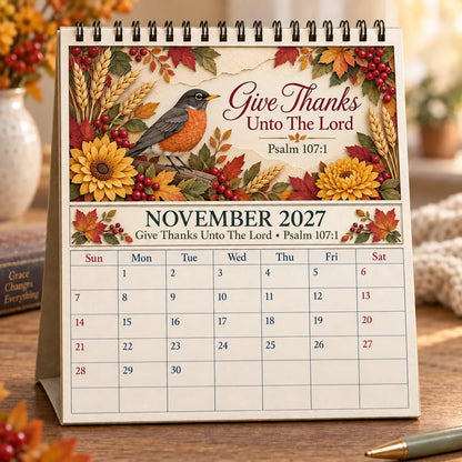 ✝️ Faith Through the Seasons™ 2027 Scripture Calendar | 12 Months of Hope, Nature & Grace