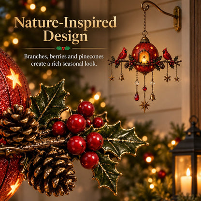 🐦 Lighted Cardinal Christmas Wall Hanging Decor