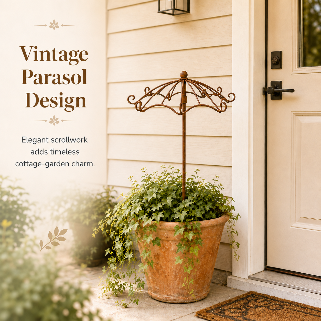 🌿 Vintage Umbrella Garden Trellis – Elegant Climbing Plant Support for Roses & Vines 🌹
