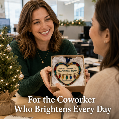 🎄 Heartfelt Stained Glass-Style Christmas Ornament – A Meaningful Gift for Someone Special 💝
