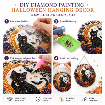 🎃 Halloween Diamond Painting Hanging Ornament Kit ✨