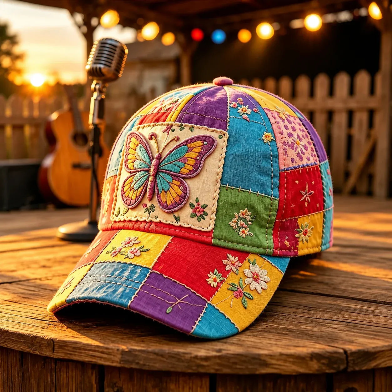 🦋🎶Coat of Many Colors — Country Queen Butterfly Cap