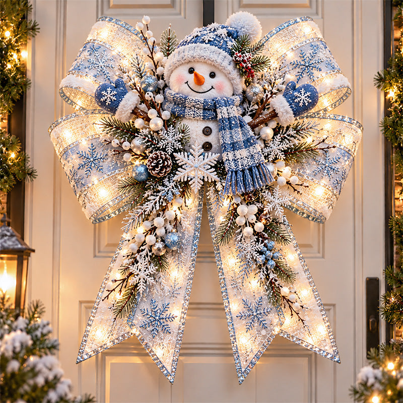 🎄 Christmas Sale 50% OFF! 🎀 Magic Bow Door Hangers – Oversized Light-Up Holiday Bows in 6 Festive Styles