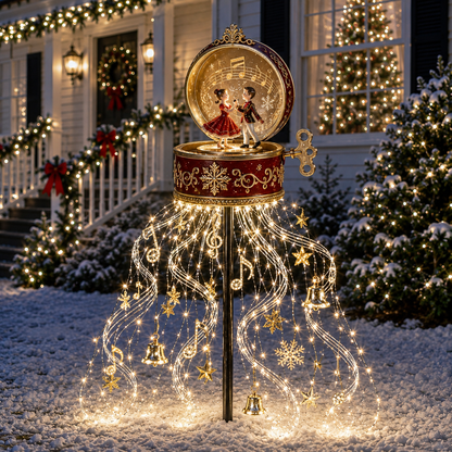 🎼✨ Enchanted Christmas Music Box Fountain Light 🎄🎶