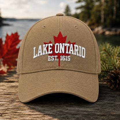 🔥LAST DAY 50% OFF - 🍁Lake Ontario Forever – Heritage Embroidered Cap (🧢100% Cotton)