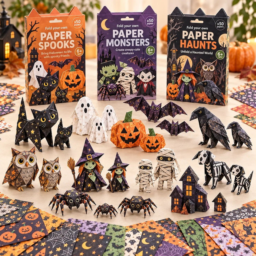 Finished 3D Halloween paper character