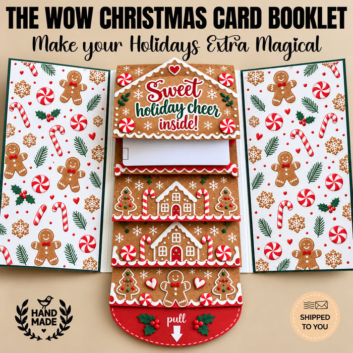 Gingerbread gift card booklet