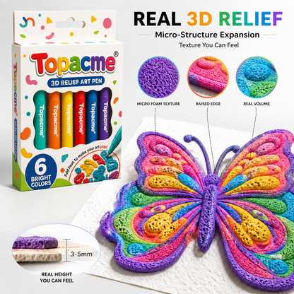 Save 50% by ordering today丨3D Relief Art Pen – Turn Flat Drawings Into Touchable 3D Art🪄