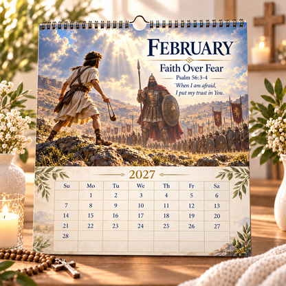 ⏰Limited Stock 50% OFF - 📖✨2027 Bible Verses for Strength Wall Calendar