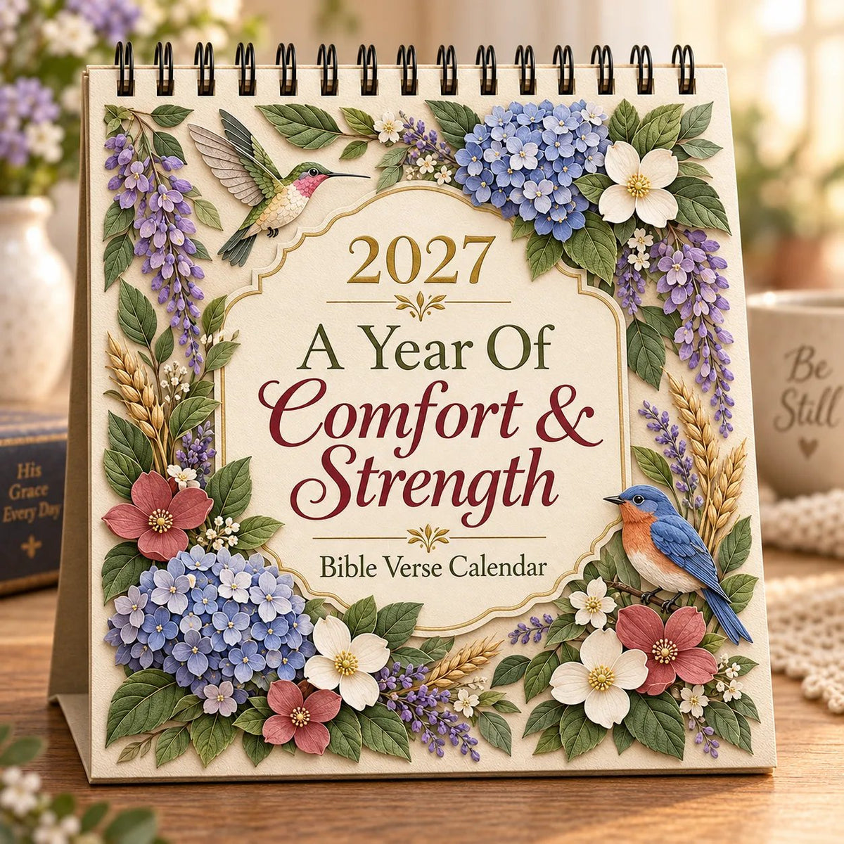 ✝️ Faith Through the Seasons™ 2027 Scripture Calendar | 12 Months of Hope, Nature & Grace