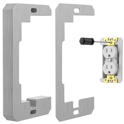 Metal Outlet Spacer Plates – Flush-Fit Leveling for Loose & Recessed Outlets