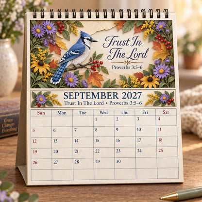 ✝️ Faith Through the Seasons™ 2027 Scripture Calendar | 12 Months of Hope, Nature & Grace