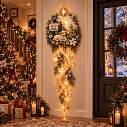 ⏳Buy 2 Get 20% OFF – ✝️ Nativity Starfall Wall Light | Warm Golden Bethlehem Glow for Christmas Walls & Faith-Filled Homes ⭐