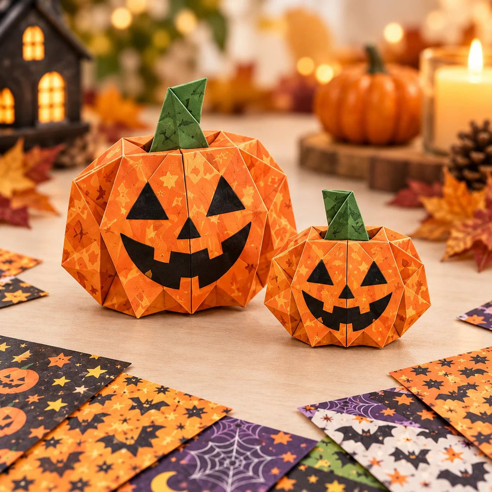 Halloween paper craft shelf display