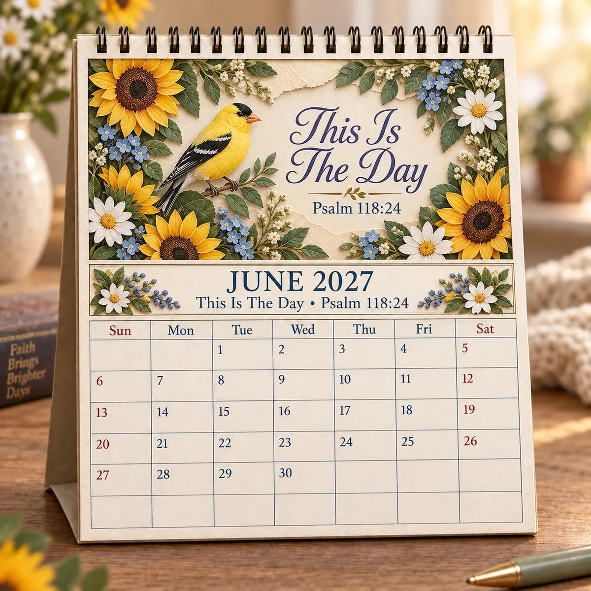 ✝️ Faith Through the Seasons™ 2027 Scripture Calendar | 12 Months of Hope, Nature & Grace