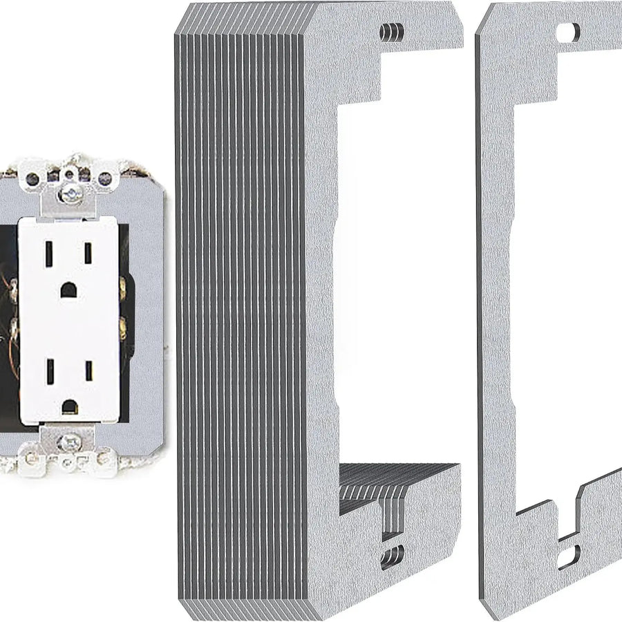 Multiple metal electrical outlet spacer plates
