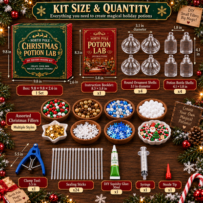🎄 North Pole Christmas Potion Lab – 8-Piece DIY Squishy Making Kit