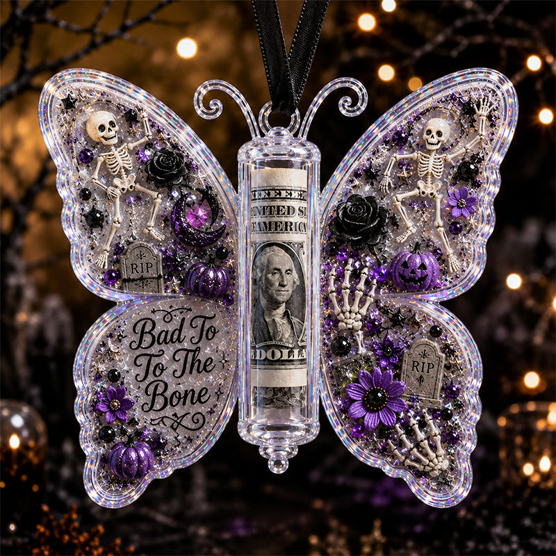 🦋🎃 Halloween Butterfly Cash Holder Ornament