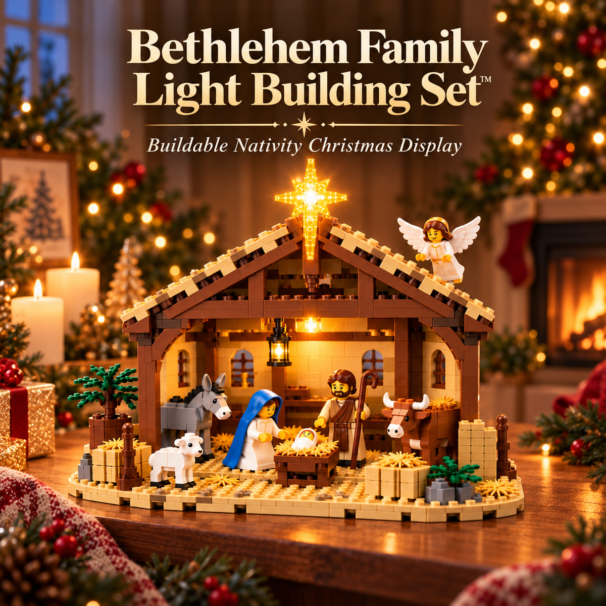 🕎✨ Last Day 50% OFF 🔥 Hanukkah Family Light Building Block Display Set